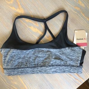 NWT REEBOK small sports bra with back cut out